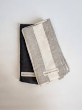 Load image into Gallery viewer, Pure French Linen Tea Towel - Natural Wide Stripe
