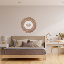 Load image into Gallery viewer, Indira Raffia, Bead & Shell Wall Hanging - White