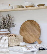 Load image into Gallery viewer, Pure French Linen Tea Towel - Natural Wide Stripe