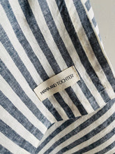 Load image into Gallery viewer, Pure French Linen Tea Towel - Navy Stripe