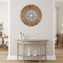 Load image into Gallery viewer, Anika Raffia, Mandala & Shell Wall Hanging - Monochrome