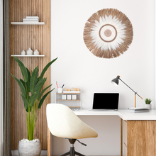 Load image into Gallery viewer, Amira Raffia, Feather & Shell Wall Hanging - White