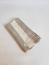Load image into Gallery viewer, Pure French Linen Tea Towel - Natural Wide Stripe