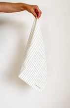 Load image into Gallery viewer, Pure French Linen Tea Towel - Olive Stripe