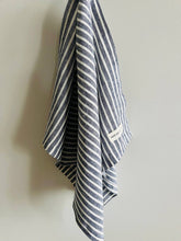 Load image into Gallery viewer, Pure French Linen Tea Towel - Blue Ticking