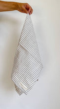 Load image into Gallery viewer, Pure French Linen Tea Towel - Grey Stripe