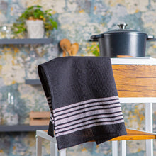 Load image into Gallery viewer, Nicola Spring Turkish Cotton Tea Towel - 60 x 40cm: Grey Stripe
