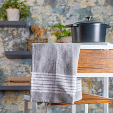 Load image into Gallery viewer, Nicola Spring Turkish Cotton Tea Towel - 60 x 40cm: Grey Stripe
