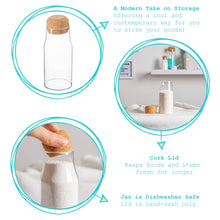Load image into Gallery viewer, Argon Tableware Glass Storage Bottle with Cork Lid - 375ml
